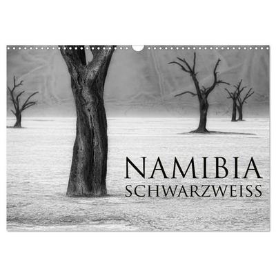 Namibia schwarzweiß (Wandkalender 2027 DIN A3 quer), CALVENDO Monatskalender