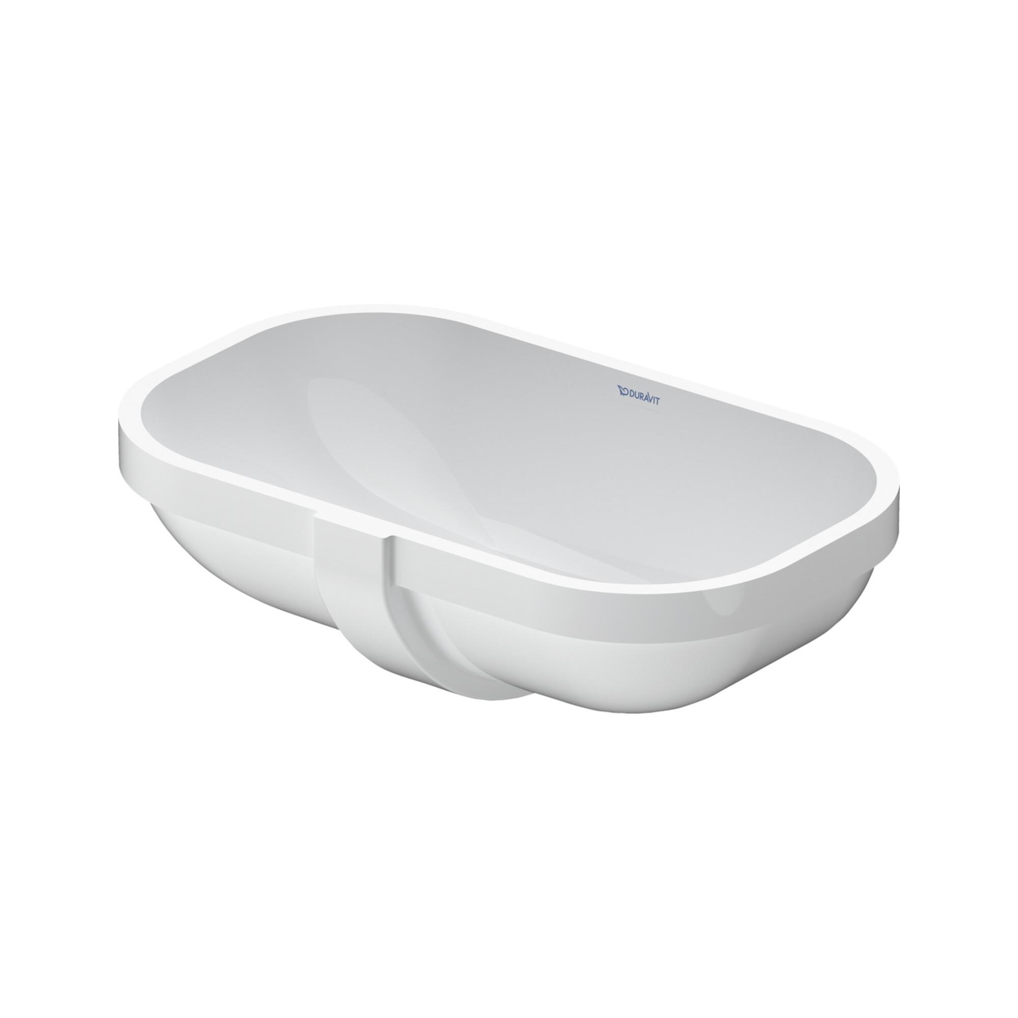 Duravit Einbauwaschtisch D-Code 49,5x29cm, EB v u, o HL, HL, m ÜL, we. (0338490000)