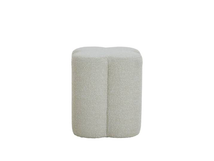 Pouf textile blanc 38x38x45cm