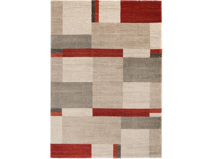 Webteppich Palazzo Bloc Braun/Rot/Beige 140x200 cm