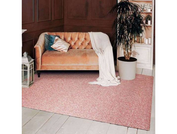 Tapis effet tweed pour intérieur et extérieur rouge 180x280
