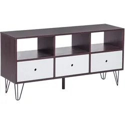 TV-MÖBEL Dunkelbraun, Weiß FOSTON 35/120/60 cm