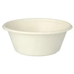 Papstar 25 Schalen, Zuckerrohr "pure" 750 ml Ø 17 cm · 6,5 cm weiss