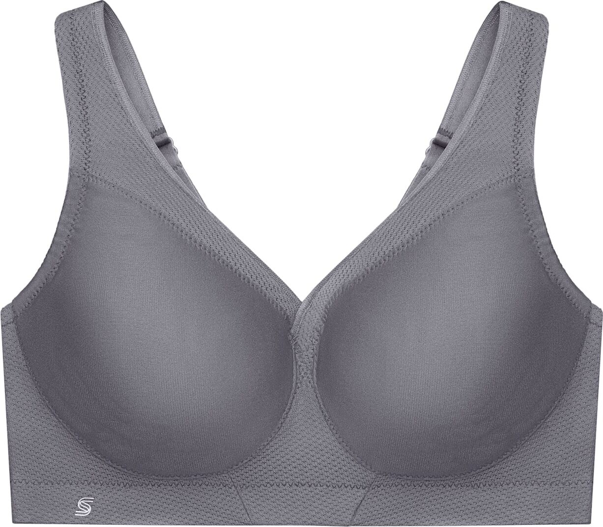 Sport-BH GLAMORISE, Damen, Gr. 75, Cup F, grau (anthrazit), 75% Polyester, 20% Nylon, 5% Elasthan, BHs Sport-BH anthrazit 75, Cup F