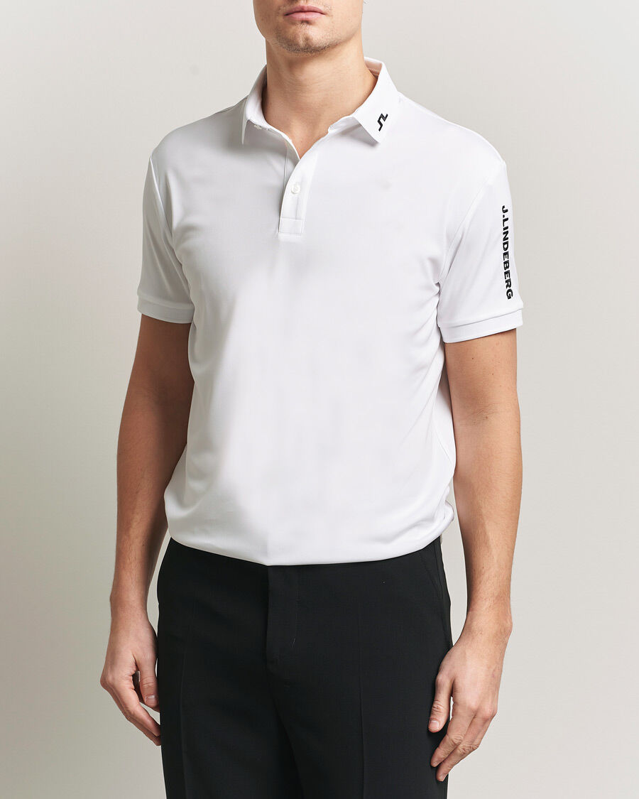 J.Lindeberg Tour Tech Polo White men S Hvid