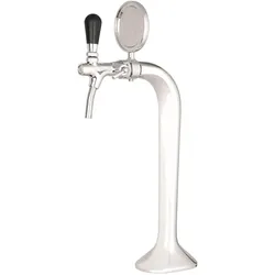 Ich-zapfe Komplett Set - Schanksäule Chrom, 1-leitig, elegant, "Topp-Qualität.", Getränkespender Zubehör, Silber