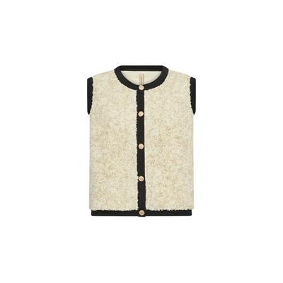 Kurzweste SOYACONCEPT "Soya Concept Vest SC-BESSIE", Damen, Gr. L, beige (91620 cream melange), Obermaterial: 100% Polyester, Westen