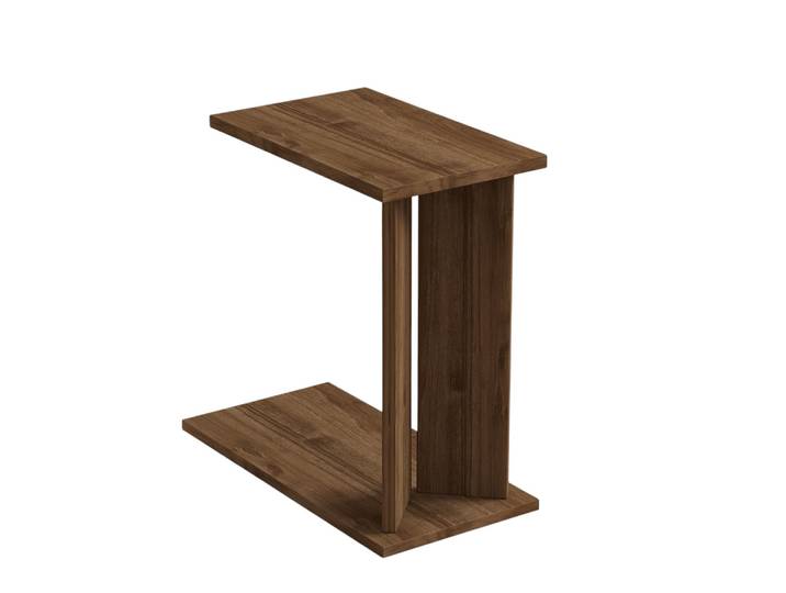 Table d'appoint en bois Lun - 25 x 50 x 48 cm - Marron