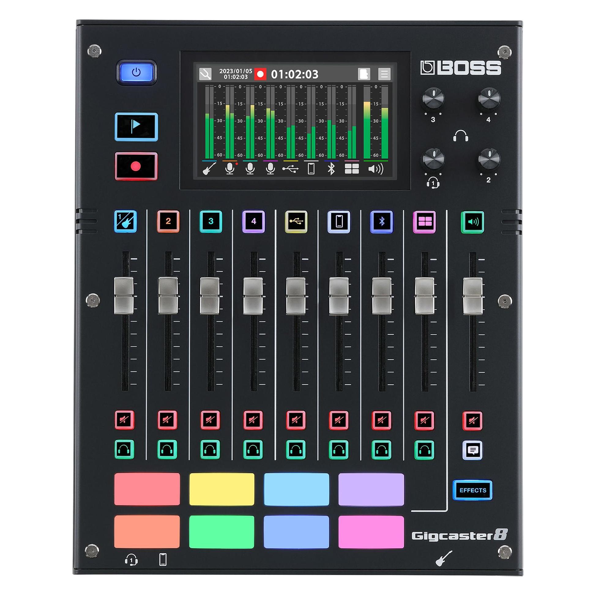 BOSS (Electronics) GCS-8 Gigcaster 8 Audio Streaming Mixer (Studio- und Livemixer) (GCS-8)