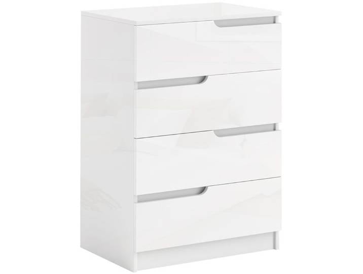 Commode moderne blanche en bois 4 tiroirs