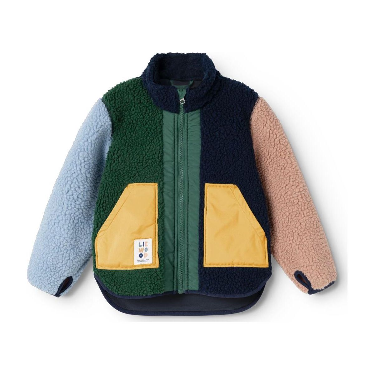 Liewood Noam Pile Jacket garden green multi mix (2884) 86 LW21047-2884-86-CU