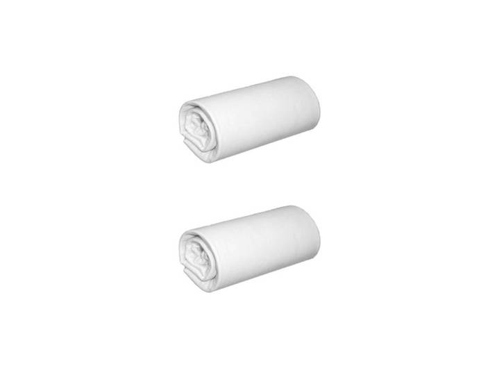 Lot de 2 draps housse jersey blanc bonnet 40 cm 140x200