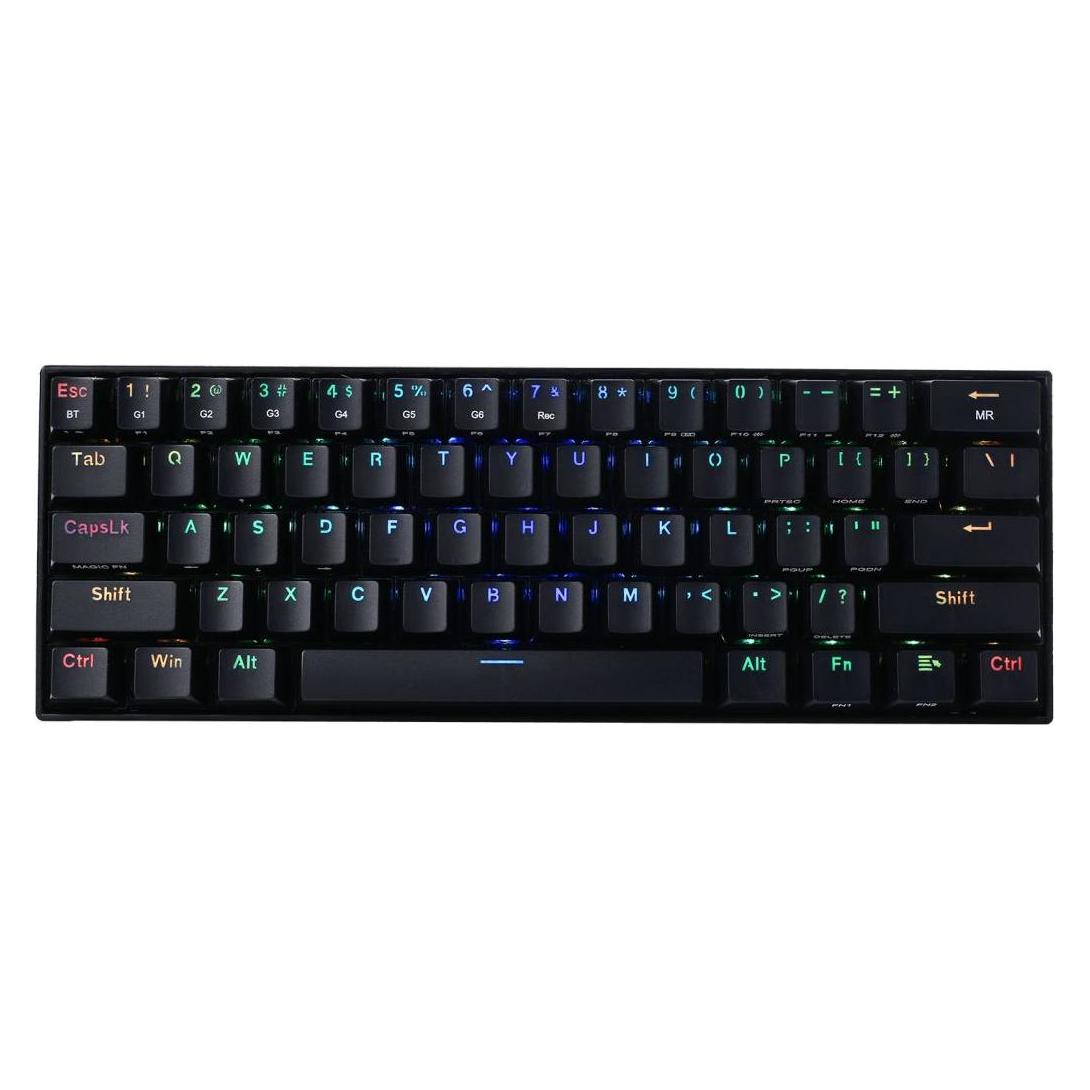 Redragon Draconic Compact RGB Wireless Blue Mechanical Tennkeyless Design Bluetooth Gaming Keyboard Black EN (Eng. Int., Kabellos) (54828437)
