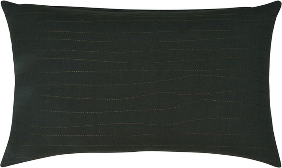Linen & More Sierkussen Uneven Stitching Licht Khaki B/D: 30 x 50 cm