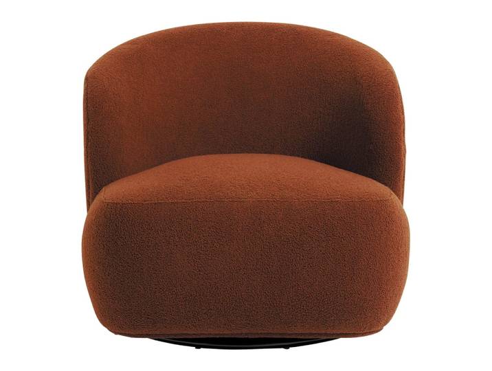 Fauteuil en bouclette - terracotta