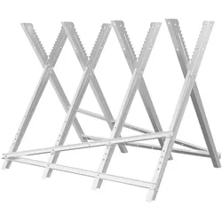 Wiltec, Werkbank + Arbeitsbock, XPOtool Sägebock klappbar 4 Stammhalter verzinkt Holzsägebock Sägehilfe Zahnung (80 cm, 81 cm)