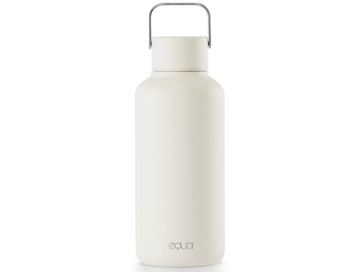 Trinkflasche EQUA Timeless Off-White , weiß, H:19cm, Edelstahl, Trinkflaschen, Trinkflasche, Leichtgewicht aus Edelstahl, Tragegriff