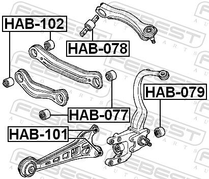 Febest Lagerung, Lenker Hab-078 Innen Für Honda