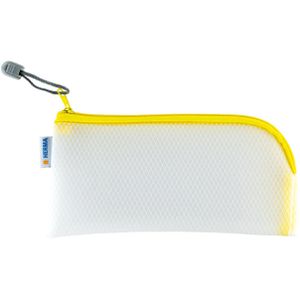 Herma Reißverschlussbeutel 20005, Universaltasche, 23 x 11 cm, gelb / transparent, EVA-Folie, 1 Fach