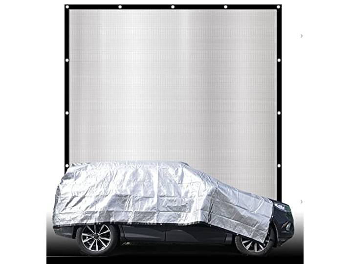 AMANKA 99% Schattennetz - 2x2m Alu Sonnensegel Sonnenschutz Netz Hitzeschutz für Auto Hund Camping