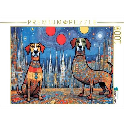 CALVENDO Puzzle Bunte Hunde - perfekt unperfekt | 1000 Teile Lege-Größe 64x48cm Foto-Puzzle für glückliche Stunden