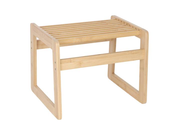 Badhocker Bambus 38 x 33 x 30 cm Hellbraun