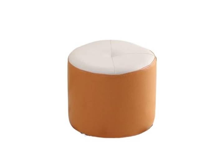 DANNMPX Sitzhocker Wohnzimmer Kleiner Fußhocker, Multifunktional, Weiches Kissen, Kompakt for Wohnzimmer Zusätzliche Sitzplätze(Orange)