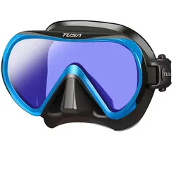 Tusa Tauchmaske INO PRO - Schwarz - Fishtail Blue Amber