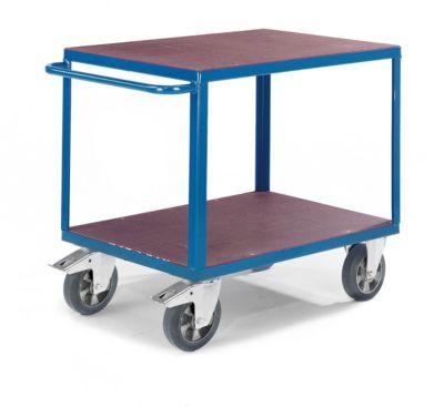 Tischwagen, 2 Ladeflächen, 1600 x 800 mm, Tragkraft 1000 kg