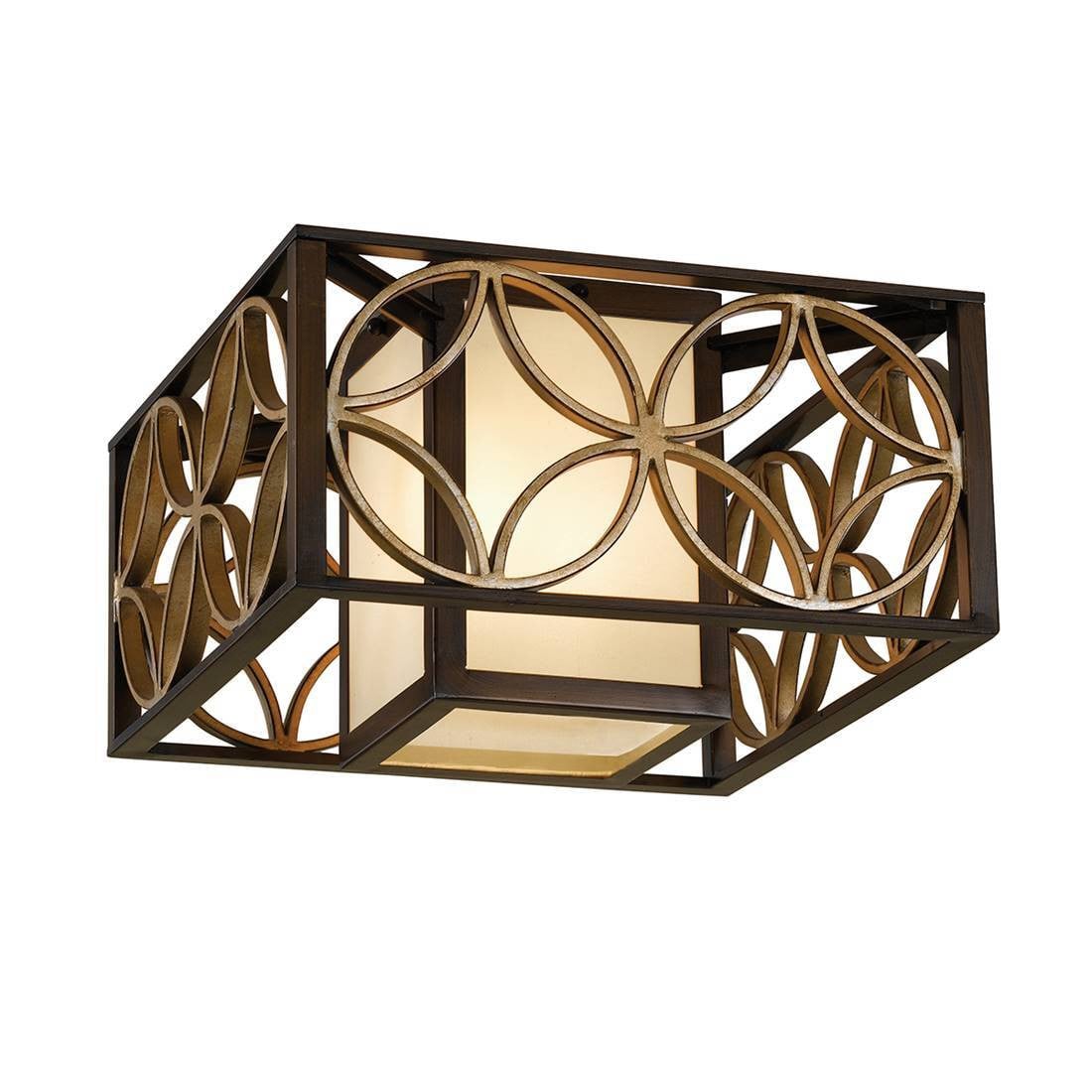 Elstead Lighting Remy plafondlamp, 2-voudig, Heritage brons met gouden details, E27