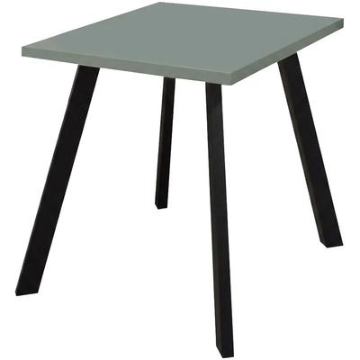 Bistrotisch MÄUSBACHER "Big Bistro Metall", grau (pine grün matt lack nb, schwarz matt, pine grün matt lack nb), B:70cm H:75cm T:70cm, Tische, Eckige Platte BHT 70x75x70 cm