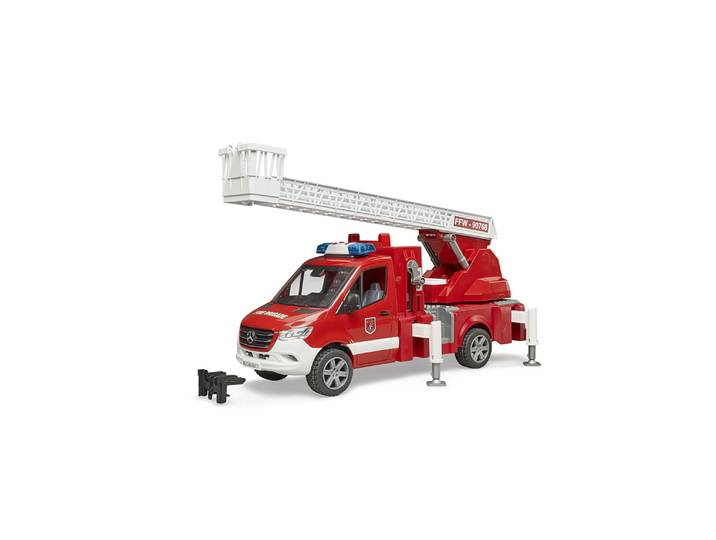 Camion pompier MERCEDES BENZ Sprinter avec échelle, pompe à eau et module son et lumière