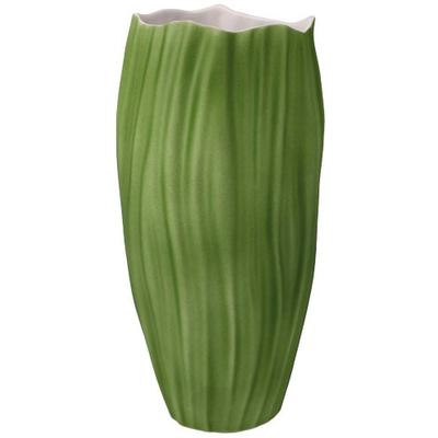 Tischvase KAISER PORZELLAN "Spirulina", grün, H:20cm Ø:10cm, Biskuitporzellan, Vasen, Vase aus Biskuit-Porzellan, im zeitlosen Design, Höhe ca. 20 cm