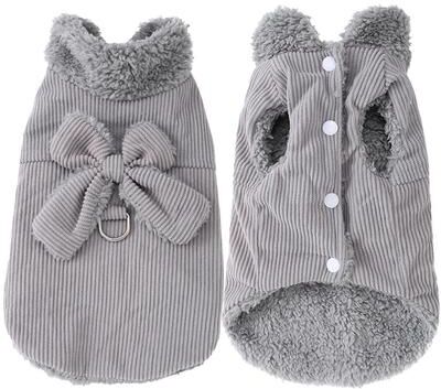 Uplifted Finds "Winter Corduroy Fleece ""Bow Tie"" Luxury Vest gray s"