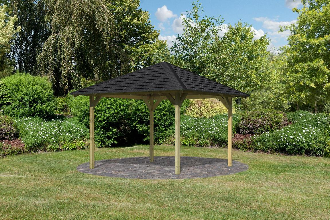KARIBUHOLZT Pav.Cordoba kdi Set inkl.Schindeln RE Schwarz,kdi 08430640