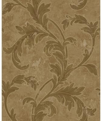 Seabrook Designs Biltmor Acanthus Scrolls Unpasted Wallpaper