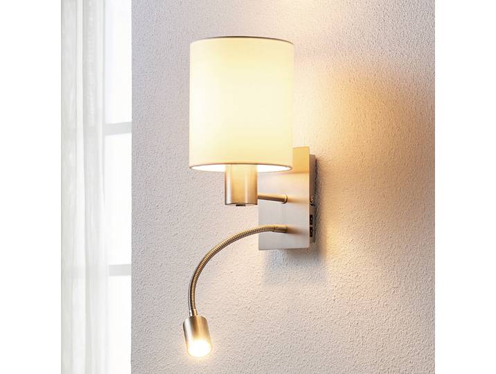 Shajan Applique Murale Nickel/White - Lindby - Salon / séjour - Moderne - Tissu / textile - Multi-ampoules