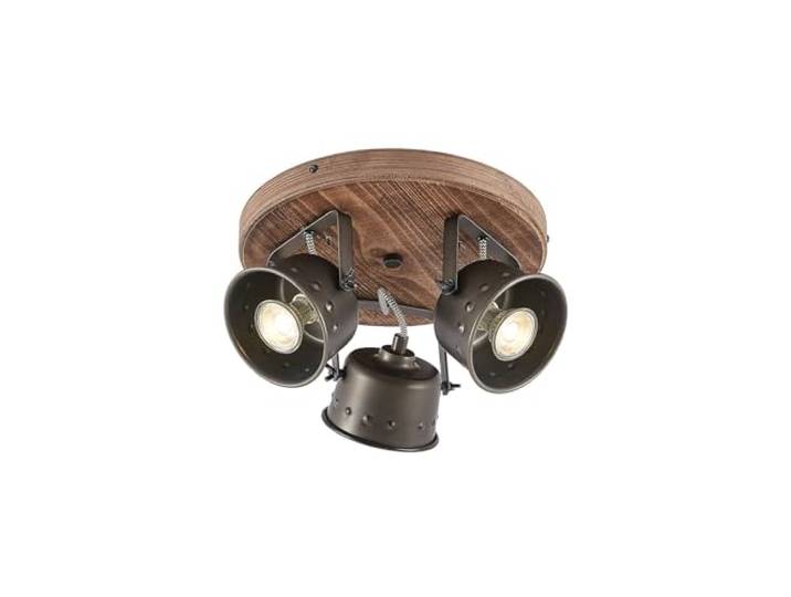 Lindby Projecteur halogène Rubinjo à intensité variable (Antique\, Classic) en Marron Métal e. a. pour Salon & Salle manger (à 3 lampes GU10) Plafonnier spot plafonnier lampe
