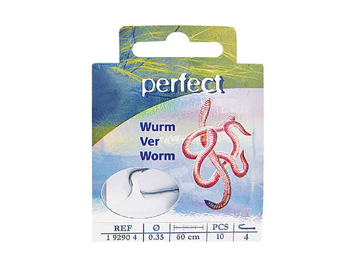 Stucki Geknüpfte Haken mit Wurm Grösse 6 10 Stück