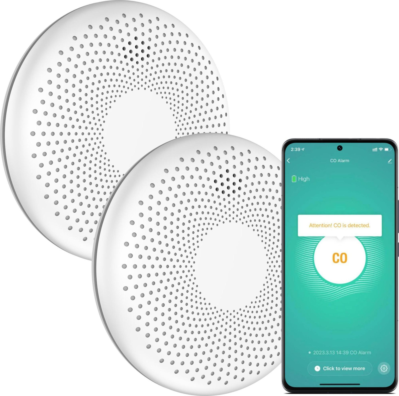 Aroha Electronics Smart Connect Slimme Combimelder - 2 Set