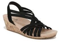Women's Mallory Sandal by LifeStride in Black Fabric (Size 11 M)