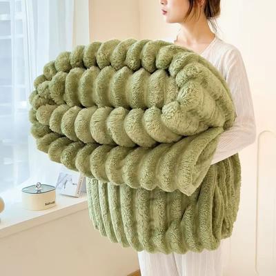 Inspired Finds Thick Wide Striped Flannel Multifunctional Blanket All Purpose Home Throw 8 70.87x78.74in