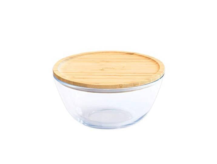 Pebbly Bol\, Verre\, Ø 23 x 12 cm\, PKV-013\, Naturel Conservez\, Servez et Préparez vos Aliments pour Une Cuisine Pratique\, Organisée et Esthétique