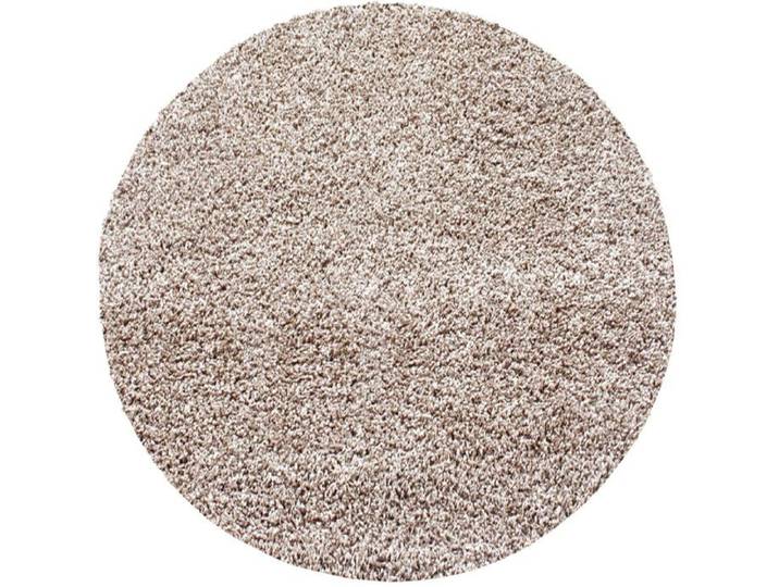 SHAGGY - Tapis Uni Rond - Beige 200 x 200 cm
