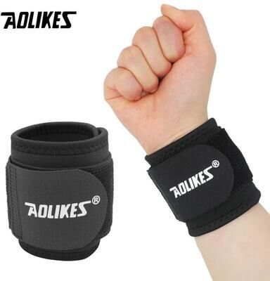 Uplift Picks AOLIKES Adjustable Weightlifting Wrist Support Wrap black