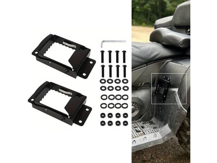Repose-pieds universels pliables noirs pour passager ATV, passager arrière pour Polaris Sportsman Scrambler Grizzly Foreman Cforce Fourtrax