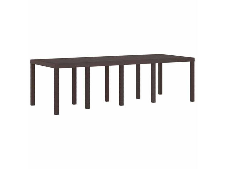 16957& Grande Table - Table de jardin - Table de cuisine - Marron 250x100x73 cm polyrotin