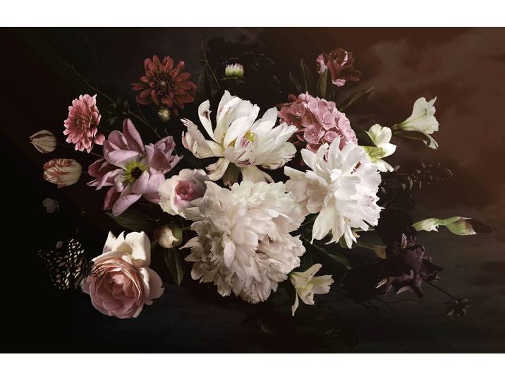 Fototapete PAPERMOON BLUMEN ABSTRAKT-MUSTER DESIGN ROSEN BLUMEN DECOR RETRO , bunt, B:2m L:1,49m, Vlies, Tapeten, Fototapete