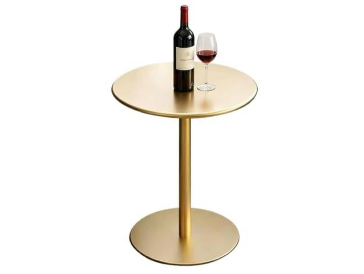 Gaommini Runder Cocktailtisch, Höhe, Pub-Bartisch, Goldener Metall-Bistrotisch mit Stabiler Basis, runder Esstisch, Kaffee-Beistelltisch für Wohnzimmer, Schlafzimmer, Balkon(70x70x104cm)