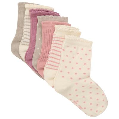 Minymo - Kid's Socks with Pattern 7-Pack - Multifunktionssocken 15-18 | EU 15-18 beige